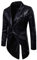 QIUhhpuy Herren Frack Kostüm Gothic Jacke Frack Mantel Smokingjacke Glitzer Pailletten Sakko für Praty Anschlussball Langarm Jacke Smoking Kostüm Frack Blazer Freizeit Anzugjacke Praty