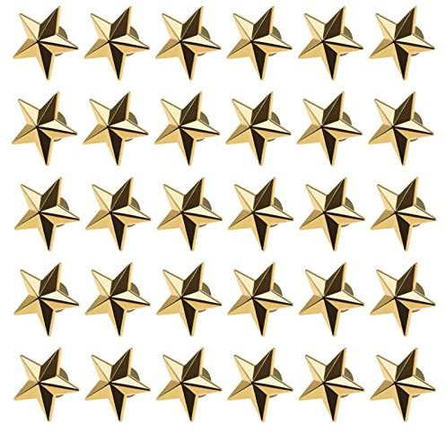 eMagTech 30pcs Étoile Insigne Épinglettes 18mm Épingle en Métal Épinglette Costume Décoration Épingle d'étoile pour Femmes et Hommes