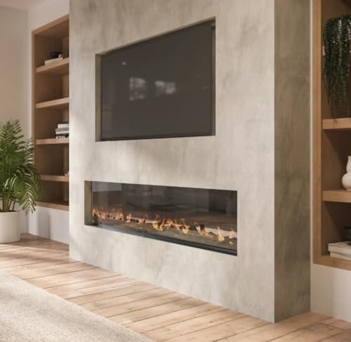 Digital Flames 50 INCH DIGITAL FLAMES Designer Black 1500KW RECESSED Insert Frameless NO Border Electric FIRE 2022, Size 1462mm (Length) 336mm (Width) 171mm (Depth)