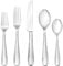 Hudson Essentials - 18/10 Hammered Stainless Steel Flatware Set, 40 Piece, Utensil Cutlery Service for 8 - Bergamo Premium Cutlery Set