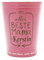 Diamandi Leder Würfelbecher mit Gravur - PINK - Ladies Edition - inklusive 5 Würfeln - Geschenkidee für Mama - persönliche Gravur (Beste Mama)