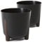 Tymar Blumentopf mit Füßen, 2er-Pack, Runde Form, Übertopf ((2pack) Schwarz, ø 34 cm)