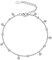 Finrezio Bracelet Cheville Argent Sterling 925 pour Femmes Chaîne Perlée Mauvais Œil Bracelet Cheville Argent Réglable Bracelet Cheville Plage d'Été Bijoux Pied