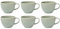 Villeroy & Boch like. by Crafted Blueberry 19-5169-1300 Lot de 6 tasses à café, avec vernis réactif, en porcelaine de qualité supérieure, turquoise, 250 ml