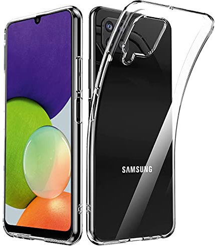 COPHONE® Coque de Protection Compatible avec Samsung Galaxy A22 4G Etui Transparent antidérapent Coque en Silicone Galaxy A22 4G Transparente et Discrete