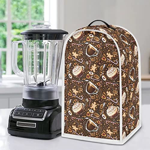 Poceacles Coffee Pattern Blender Dust Cover, Anti Fingerprint Dust Proof Home Kitchen Stain Resistant Blender Cover Stand Mixer or Coffee Maker Dust Cover
