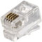 AЕRZETIX - C21517 - Satz von 20 Crimpverbindern - RJ9 4P4C mit 4 pins für telefonhörer/telefonkabel - modularer stecker/steckdose - ADSL-modem - farbe transparent