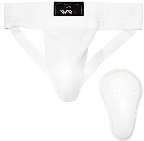 WARX Groin Guard With Gel Cup Boxing MMA Protector Box Martial Arts Abdo Jock Karate Taekwondo Abdominal Protector (S)