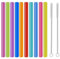 8pcs Paille Bubble Tea Reutilisable Plastique, 260x13mm Pailles Colorées Extra Larges, Pailles Alimentaires de Haute Qualité, Grosse Paille Paisses pour Smoothie, Milk-shake, Thé à Bulles