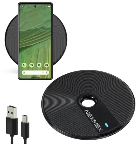NEXMEX QI Induktive Ladestation kompatibel mit Google Pixel 9/9 Pro / 9 Pro XL / 8a / Fold / 8/8 Pro / 7a / 7/7 Pro Induktionsladegerät 15W Wireless Charger Kabelloses Ladematte