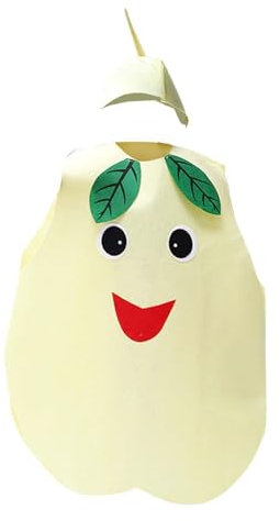 Amagogo Obst-Kostüm für Erwachsene, mit Kopfbedeckung, für Männer und Frauen, lustige Anzieh-Essen, Cosplay-Kostüme, Requisiten für Mottopartys, Festivals, Birne