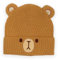 Milkmochabear Beanie mit Milch-Mokka-Gesicht – niedliche, warme Strickmanschette, Mütze für Damen und Herren, mit gesticktem Charaktergesicht, Mokka, Einheitsgr��e