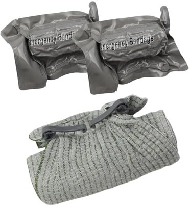 2 Stück Israeli Bandage 4 Zoll, Israelischer Verband, Tourniquet Emergency Elastischen Bandagen Militär Bandage, Taktische Tourniquets First Aid Wound Haemostatic Bandage für Camping Wandern Klettern