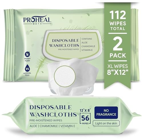 X Large Cleansing Wet Wipes for Adults - 2 Packs of 56 [112 Count] Disposable Incontinence Wipes, 30x20 cm Adult Wipes for Elderly - Personal Body Wipes Pre Moistened Adult Washcloths