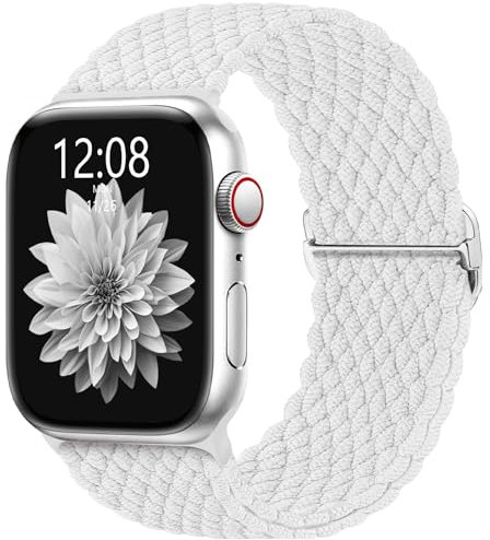 AMSKY Geflochten Band Kompatibel mit Apple Watch Armband 40mm 46mm 44mm 45mm 41mm 42mm 38mm 49mm Damen Herren, Textil Stoff Kompatibel mit iWatch Armband Se Ultra Series 10 9 8 7 6 5 4 3 2 1