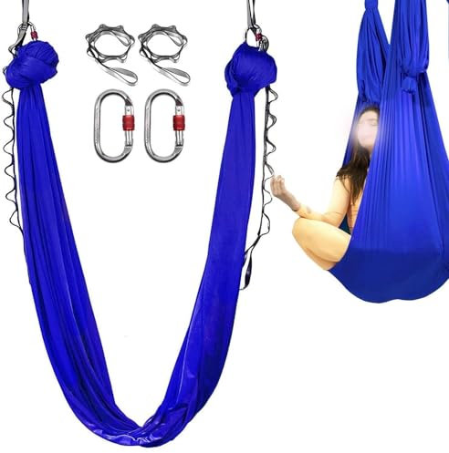 BOSSGE Aerial yogatuch 5m Yoga Hammock Sensory Swing(5M) (Color : B)