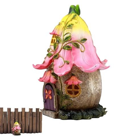 Qutalmi Feentür Und Baumtür Für Gärten, Miniatur Feentür Wichteltür, Harz Feengarten Harz Miniatur Elfen Tür, Elfentür Baum Baumstamm Deko, Kunstskulptur, Gartendeko Mit Zubehör