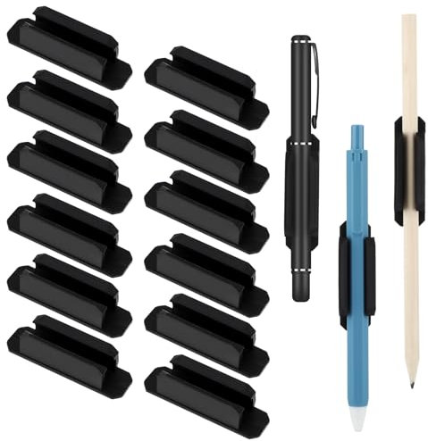Marque Amabro Lot 12 porte-crayons adhésifs silicone bureau, marqueur mural, presse-papiers, école, salle de classe