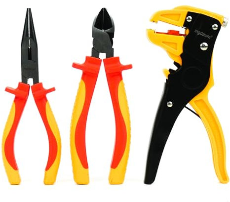 INGDAUM® Kit d'outils VDE 3 pièces isolées 1000 V (Version 3.2)