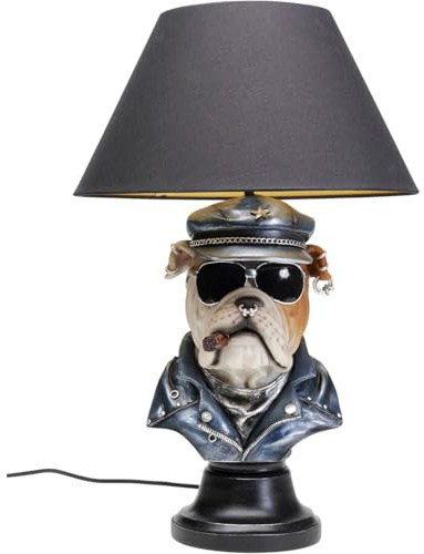 Kare Design Tischlampe Punk Dog, Schwarz, 57cm Höhe
