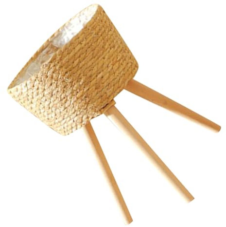 Outanaya Boden pflanzer ständer Pflanzenregal für den Innenbereich hohe Pflanze Steht drinnen Pflanzentisch fuß blumenständer Korb Blumentopfhalter aus Holz Basis für Blumentöpfe hölzern
