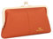 Royal Bagger RFID Kiss Lock Wallet, solide Farbe Multi-Card Slots Karteninhaber, echtes Leder Clutch Purses für Frauen 1468 (Orange)