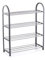 HERSIG - Zapatero 4 alturas metal gris | Mueble auxiliar para zapatos 4 alturas - 50x19x61,5cm