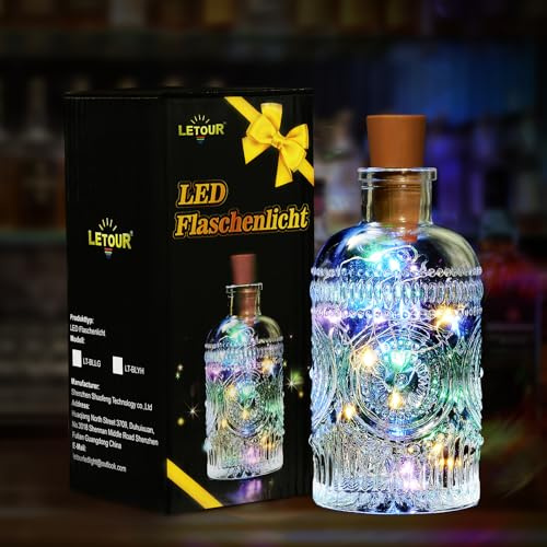 LETOUR LED Flaschenlicht Geschenk Beleuchtete Dekorative LED Flasche Licht für Mama Frauen Freundin Geburtstag