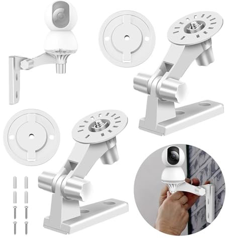 2 Stück Kamera Wandhalterung Kompatibel mit TP-Link/IPC 40A/ IPC42/ IPC40C/ TPC42EW Überwachungskamera Wandhalterung mit Einstellbarem Winkel, 180 Grad Drehung Kamerahalterung Innen Außeneinsatz