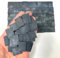 Tiny Tiles 250 Pieces 1:12th Scale Dolls House Miniature Styrene Roof Tiles in Slate Grey