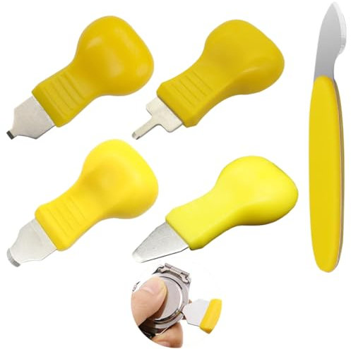 MIRKUZI Juego de 5 piezas para abrir relojes, juego de herramientas para reparar relojes, kit de herramientas para quitar cajas de relojes, kit para abrir cajas