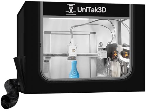 3D Printer Enclosure with Ventilation Kit Compatible with Bambulab A1 and A1 Combo with AMS lite,Fireproof Dustproof Tent with LED Light Constant Temperature Protective Cover-825 * 585 * 585mm