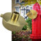 Adaptador de manguera de boca de incendios de latón, acoplamientos rápidos de latón, accesorios de riego de jardín, accesorios de conexión rápida (2-1/2 NH x 3/4 GHT)