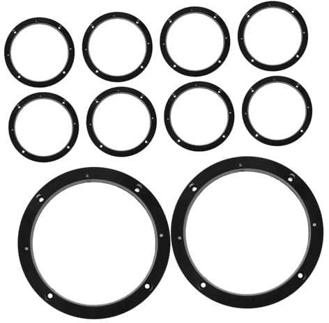 Amosfun 5 Pairs Car Speaker Spacer Rings Plastic Adapter Lightweight for Automotive Speakers Easy DIY Installation Fit for Car Audio Tweeter Subwoofer Gaskets