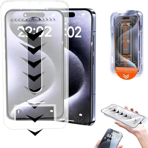 Generisch Evotech Screen Protector,Evo Tech 3 in 1 Schutzfolie for iPhone Invisible Artifact Screen Protector for iPhone 15/16/17 Pro Max (for iPhone14Pro,HD)
