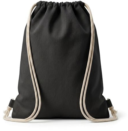 LEATEX Baumwoll Turnbeutel 38x42 cm mit 10 cm Boden – Premium Rucksack aus 220 g/m² Baumwolle – Robuster Stoffbeutel mit Kordelzug – Unbedruckt zum Bemalen – Sportbeutel & Gym Bag