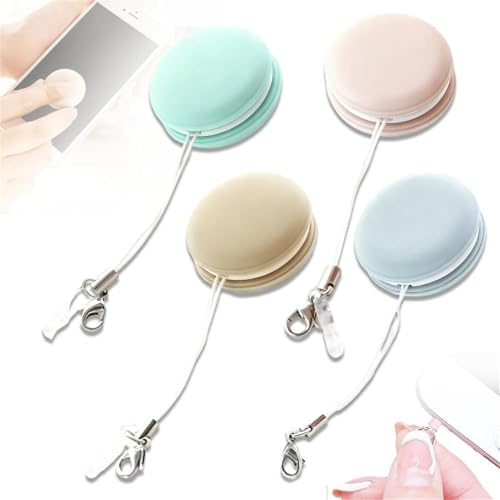 Lot de 4 lingettes nettoyantes pour écran de téléphone, outil de nettoyage d'écran portable, nettoyeur de lunettes multifonction pour bureau ou voyage, dépoussiérant compact
