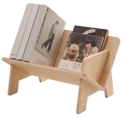 Bibliothèque de bureau – Étagère de rangement de bureau en bois, étagère créative, organisateur de livres, bibliothèque de table d'étudiant, porte-documents de bureau | Étagère de bureau pour salon
