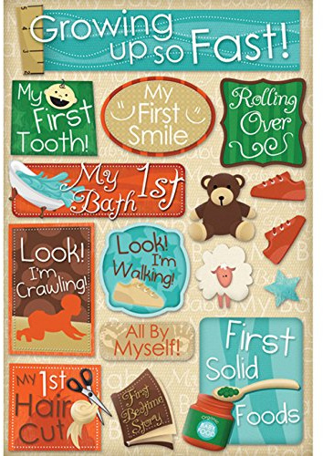 Karen Foster Design Acid and Lignin Free Scrapbooking Sticker Sheet, Growing Up