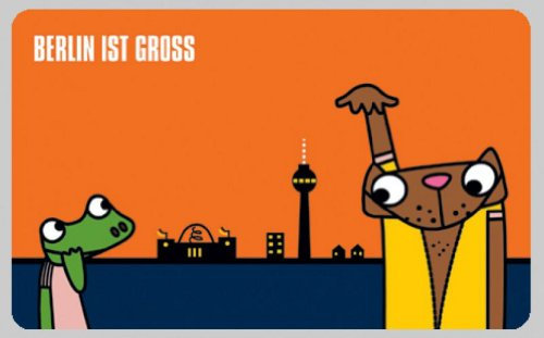 Frühstücksbrettchen: Lololand, verschiedene Berliner Motive (Berlin ist gross-orange)