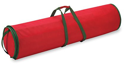 Whitmor Geschenkpapier Organizer | Aufbewahrung für Geschenkpapier im Weihnachtsmotiv | Ideal für 15 Rollen | Stabiler Reißverschluss