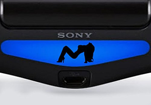 Play Station PS4 Lightbar Sticker Aufkleber Invertiert Silhouette Frau (schwarz)