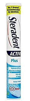 Steradent Active Plus Lot de 12 comprimés