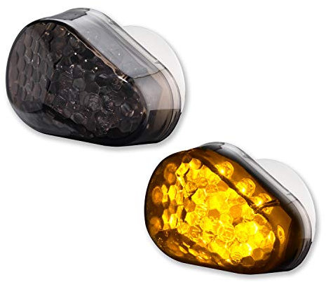 Germany Motorsports LED Mini Verkleidungsblinker Mini Blinker für Kawasaki ZX-9R ZX9R 1994-2003 SCHWARZ GETÖNT