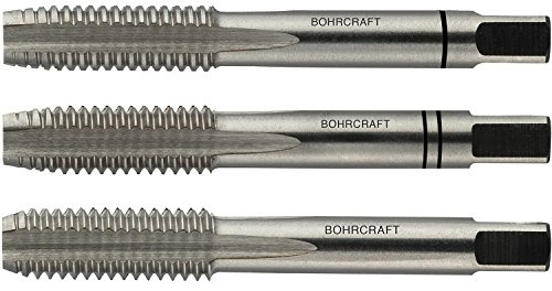 BOHRCRAFT 41091100500 Hand-Gewindebohrer-Satz HSSG DIN352 metrisches Linksgewinde M 5