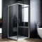 ELEGANT 900 x 900 Shower Enclosure Corner Entry Shower Cubicle and Tray Sliding Shower Doors with Tray