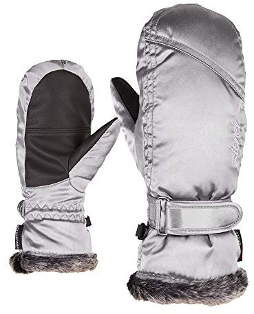 Ziener Mädchen LED MITTEN GIRLS glove junior Ski-handschuhe / Wintersport |warm, atmungsaktiv, silber (metallic silver), 6.5