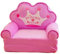 HOMDREAM Plüsch-Kinder-Sofa, Sitzstuhl, Prinzessinnenkrone, niedlicher Cartoon, waschbar, faltbar, Sofa, Stuhl, Sitzbezug, gepolstert, Wohnzimmermöbel, Lila