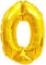Folienballons Folienballons Buchstaben Zahlen Gold 80cm Partydeko XXL Luftballons, Plastik, 0 - Gold, Gold