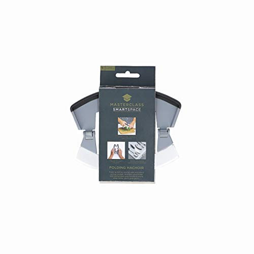 MasterClass Smart Space Folding Mezzaluna Herb Chopper, Stainless Steel / Plastic, Grey, 15.5 x 12.5 cm